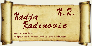 Nadja Radinović vizit kartica